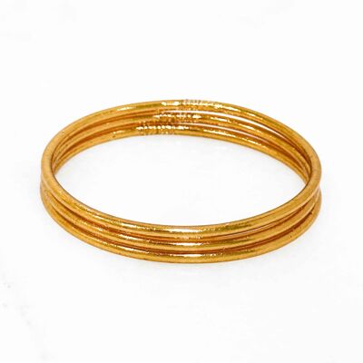 Zertifiziertes buddhistisches Armband, hergestellt in Thailand – schönes Modell – ORANGE GOLD