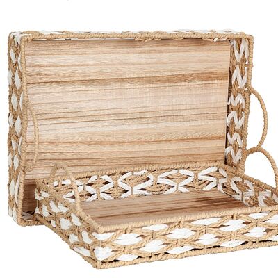 SET 2 WICKER TRAYS HM843068000