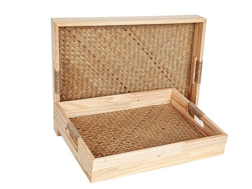 SET 2 BANDEJAS MIMBRE/DM HM843085000