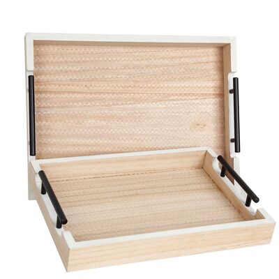 SET 2 WICKER AND DM TRAYS HM843087000