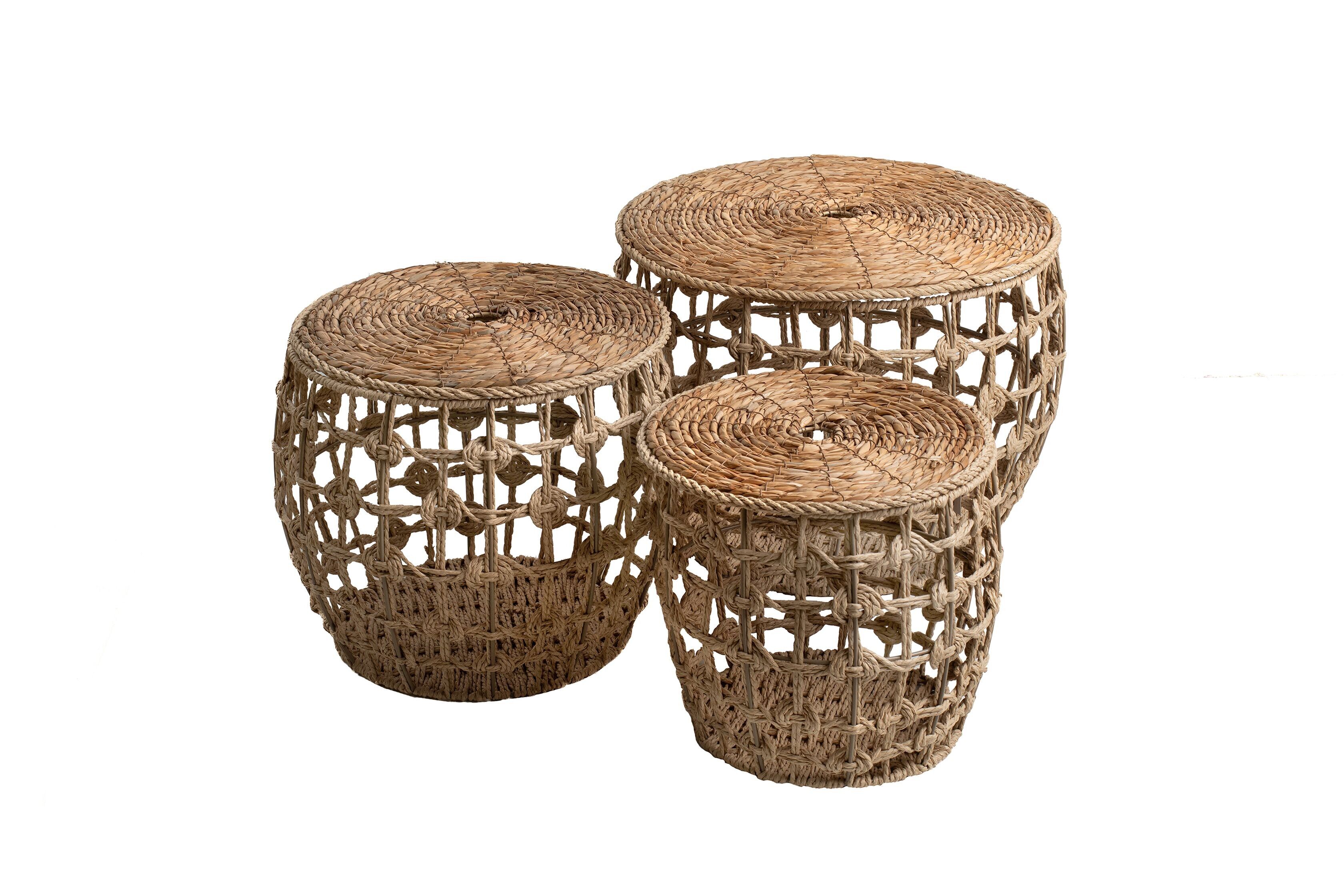 SET MIT 3 KORBTISCHEN AUS WEIDE HM843089000