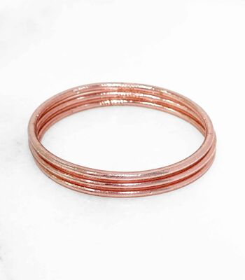 Bracelet bouddhiste certifié made in Thaïlande - Modèle fin - ROSE GOLD 1