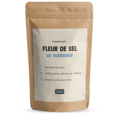 Supplément | Fleur de Sel de Guérande | Sel de Mer Celtique 250 G | Livraison gratuite | La plus haute qualité | Sel fin