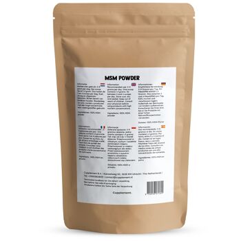 Cupplement - Poudre MSM 60 grammes - Scoop gratuit - Préparations MSM - Sans capsules ni comprimés - Pure - Poudre - Anti-âge 2