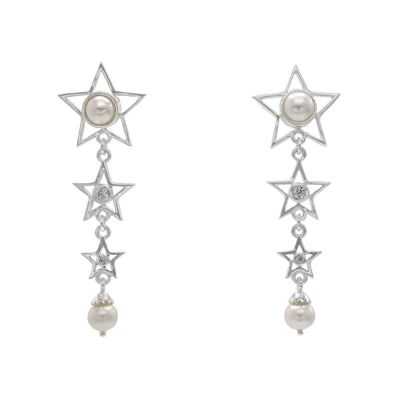 Aces silver earrings
