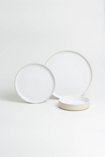 Assiette blanche 26 cm - Assiette en céramique - Fait main - NOUVEAU 4