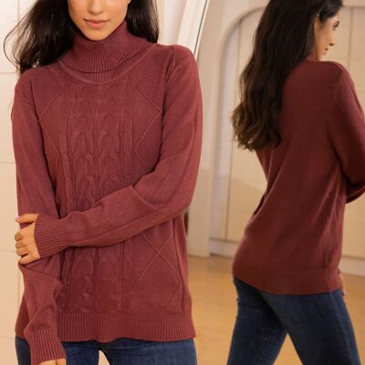 knitted turtleneck sweater with long sleeves, regular fit