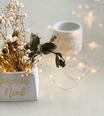 Pot Mini Vase Joyeux Noël - Décoration Festive et Arrangement Floral 2