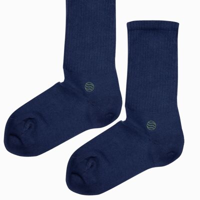 2 paires de chaussettes rétro bleues