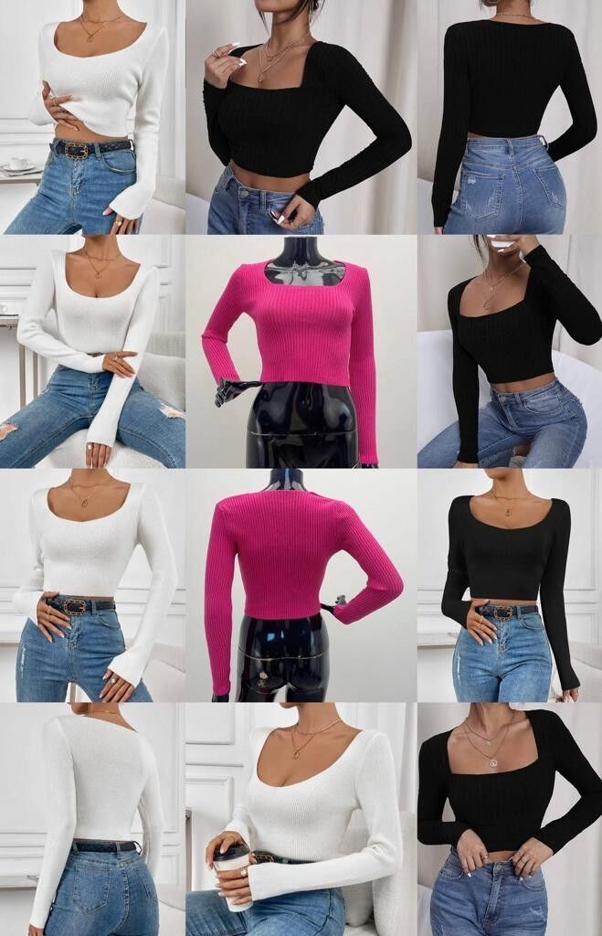 Pull crop top outlet femme