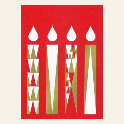 Cartolina Risography – Candele Rosse – DIN A6