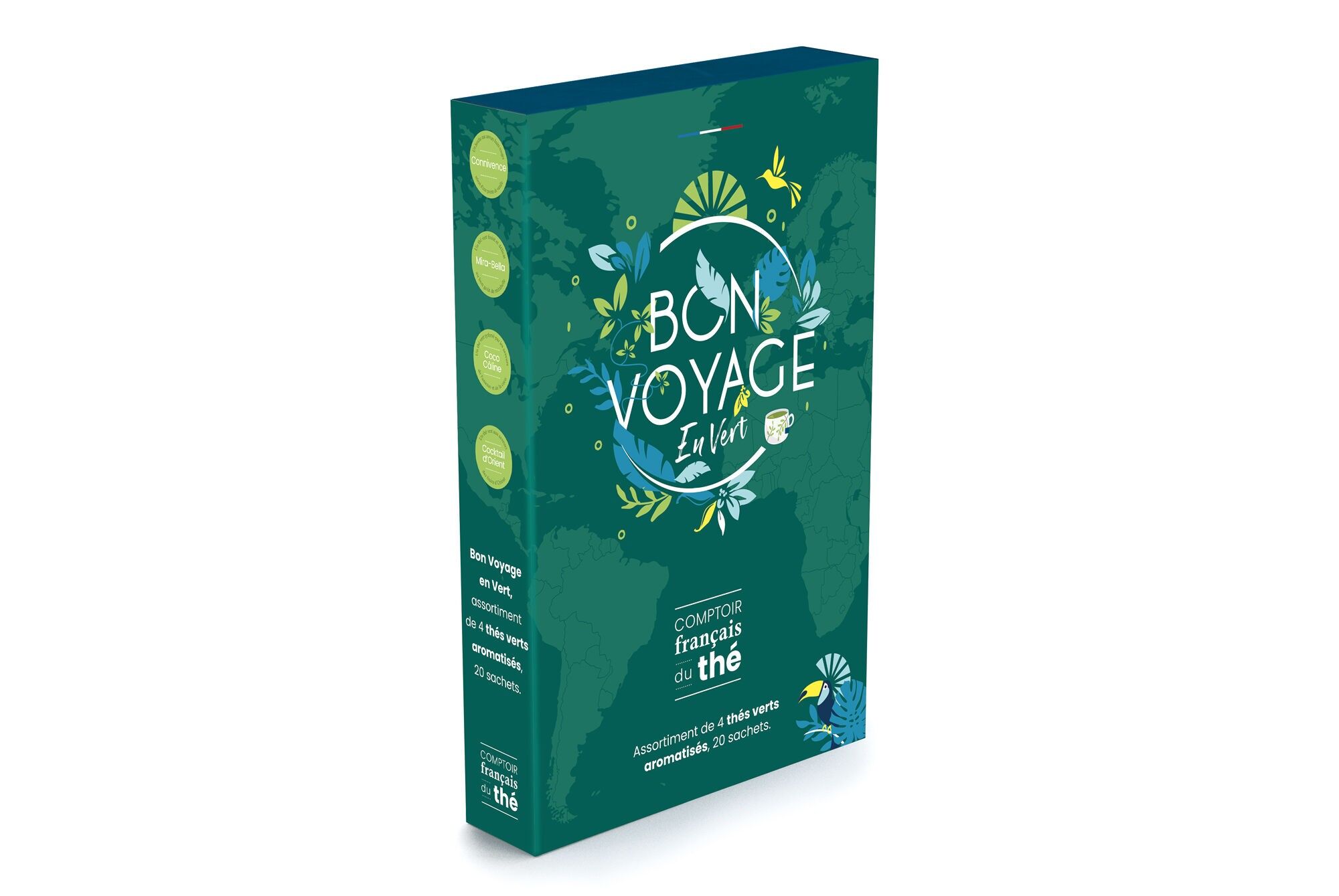 Bon Voyage en Vert green tea box 4 flavors 20 bags