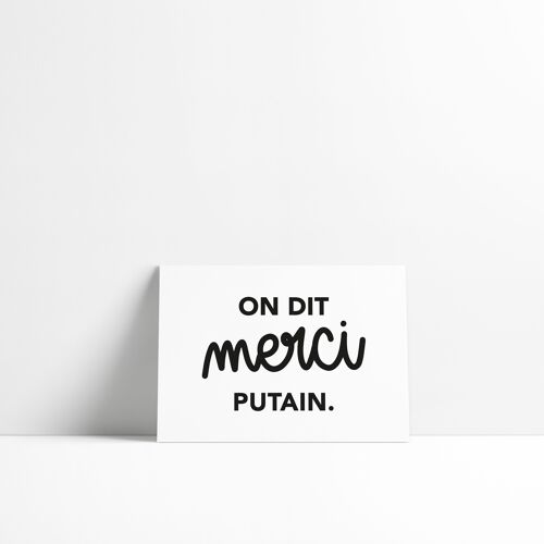 Carte - On dit merci putain.