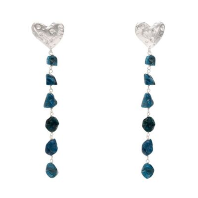 Pendientes Crush plata azul