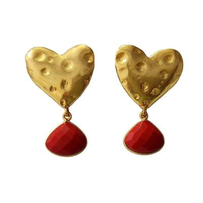 Milda red earrings