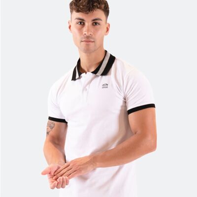 KRIOS - White striped collar Polo shirt