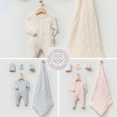 Organic Cotton Wavy Hair Model 0-3 Newborn Set