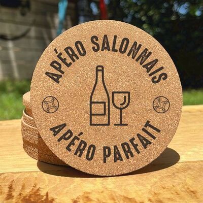 Sous verre en liège | Apéro Salonnais, apéro parfait