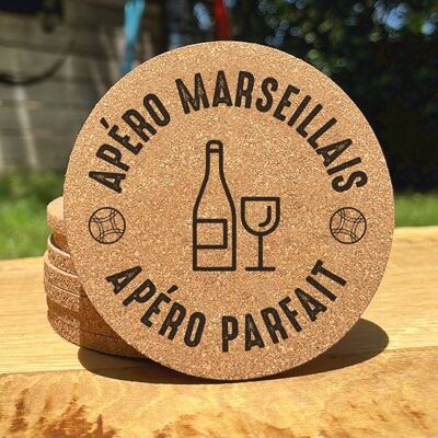 Sous verre en liège | Apéro Marseillais, apéro parfait