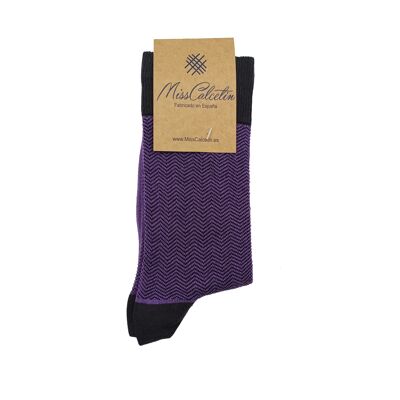 Miss Low-Top Herringbone Sock Mauve-Anthracite