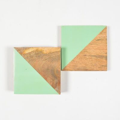 Colorblock Mint Coasters (set of 4)