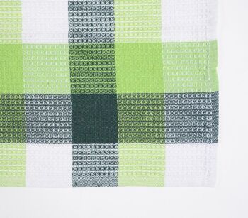 Serviettes de cuisine en coton gaufré teint en fil (ensemble de 3) 4