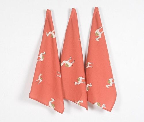 Camel Printed Kitchen Towels (set of 3)