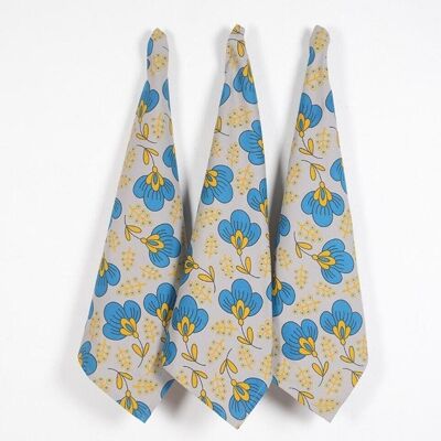 Printed Floral Kitchen Towels (set of 3)