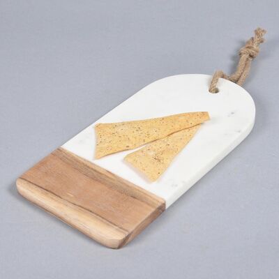 Classic Marble & Wood Cheese Board
