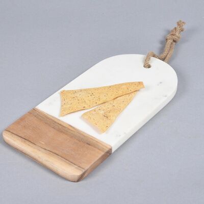 Classic Marble & Wood Cheese Board