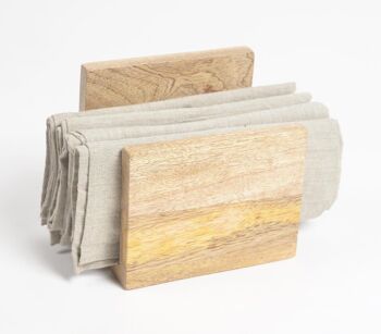 Porte-serviettes classique en bois de manguier 1