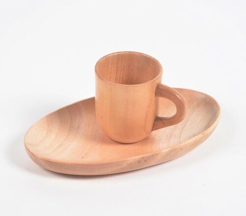 Neem Wood Ocha Mug & Tray Set