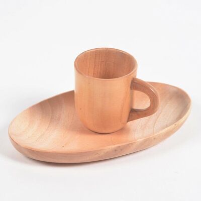 Neem Wood Ocha Mug & Tray Set