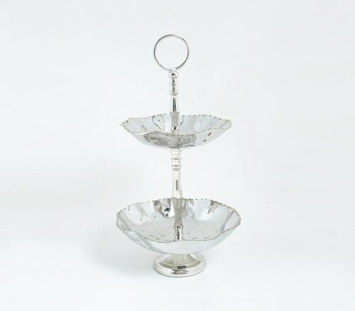 Handcrafted 2-Tier Iron Cake Stand