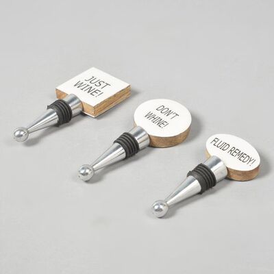 Quirky Enamelled Wine Stoppers (Set of 3)