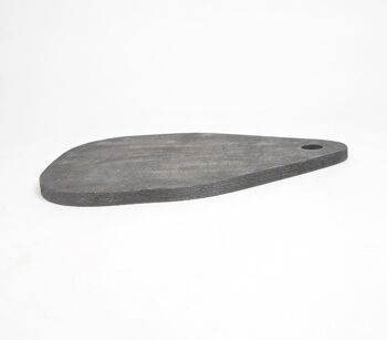 Planche à découper noire en bois de manguier peinte à la main 4