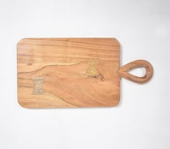 Planche à découper rectangulaire en bois d'acacia à découpe minimale 2