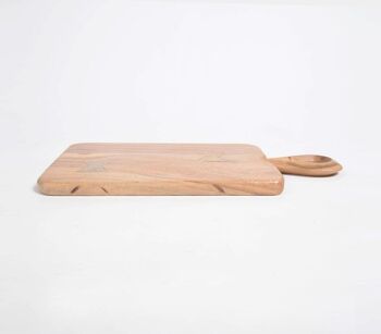 Planche à découper rectangulaire en bois d'acacia à découpe minimale 4