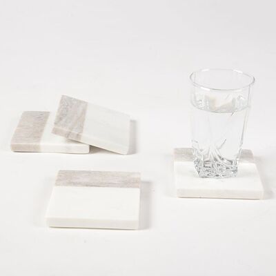 Hand Cut Marble Coasters (set of 4)