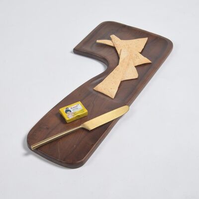 Dark Polished Acacia Wood Serving Board