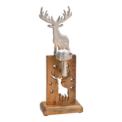 Tealight holder elk made of metal