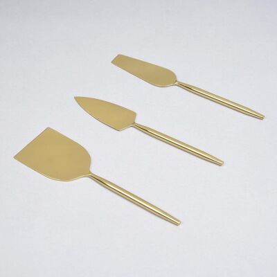 Stainless Steel Gold-Toned Cheese Server Set