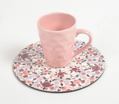 Vintage Floral Laminated MDF & Cork Trivet