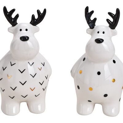 Ceramic white moose