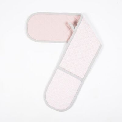 Pastel Pink Quilted Double Oven Mitt