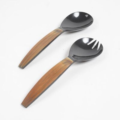 Horn & Bone Hand Cut Salad Servers (Set of 2)