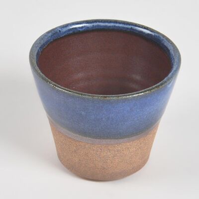 Taza Kulhad azul piedra ombre de cerámica