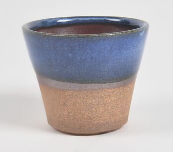 Tasse Kulhad bleue en pierre ombrée en céramique 2