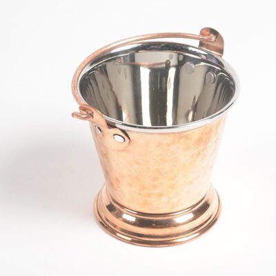 Cuenco para servir de cobre con diseño de cubo batido a mano - 300 ml