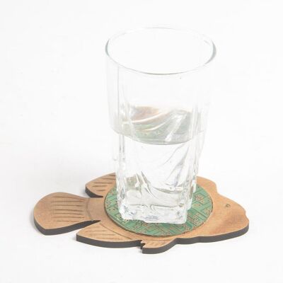 Recycled Circuit Board & MDF Fish-Shaped Coaster